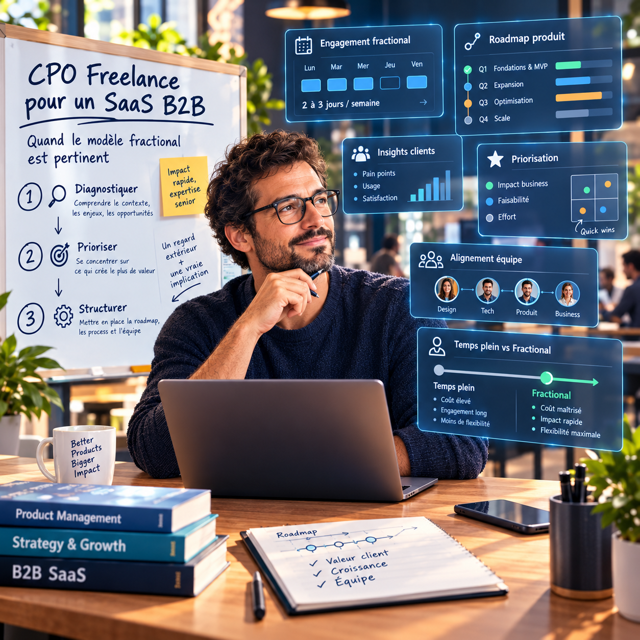 CPO freelance pour un SaaS B2B : quand le modèle fractional est pertinent